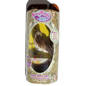NEW Vintage 1999 Songbirds Feathered Birds That Really Sing WOOD THRUSH